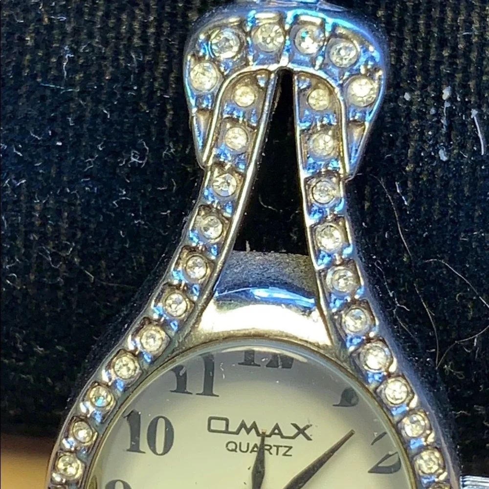 OMAX crystal encrusted elegant waterproof watch